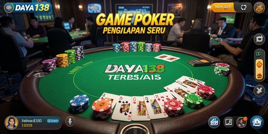 Screenshot gameplay <strong>DAYA138</strong> menampilkan aksi seru permainan Poker.