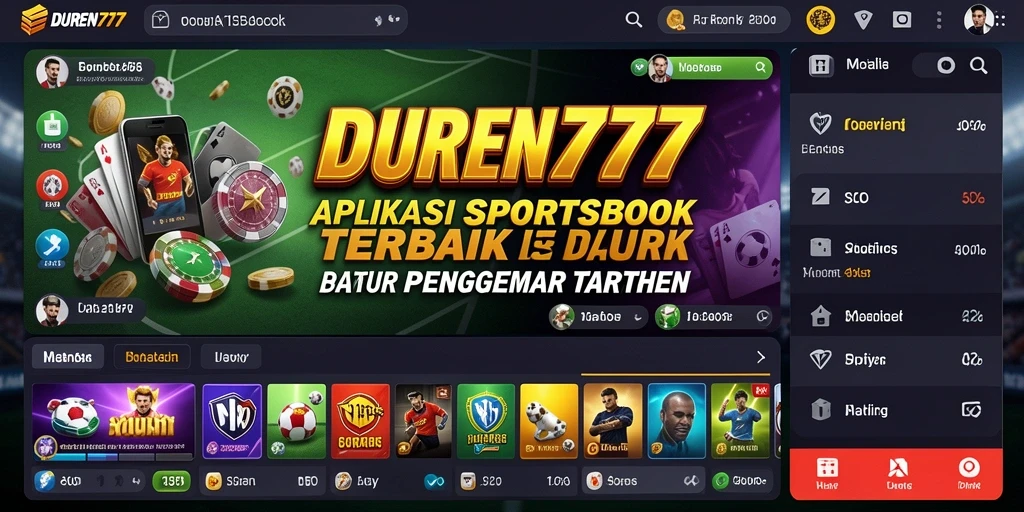 Screenshot DUREN777 menampilkan tampilan taruhan olahraga yang menarik.