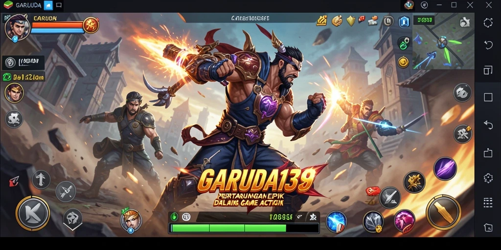 Tampilan menegangkan gameplay action GARUDA138 dengan serangan epik.