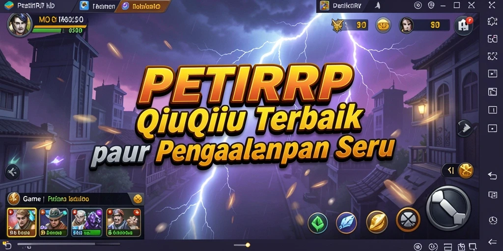 Screenshot gameplay QiuQiu PETIRRP yang penuh aksi.