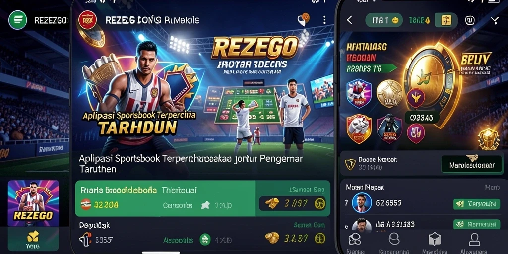 Tampilan gameplay REZEGO dengan berbagai pilihan taruhan olahraga.