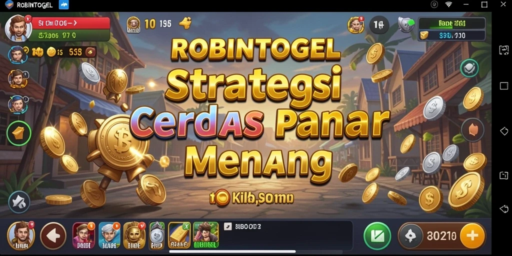 Tampilan gameplay yang mendebarkan dalam ROBINTOGEL.